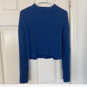 H&M Royal Blue Knit Long Sleeve Top | Women’s Small